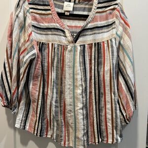 Knox Rose Multicolor Striped Blouse